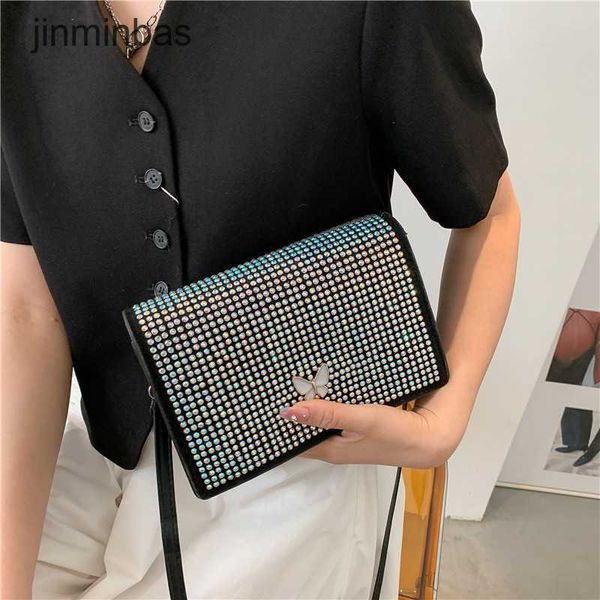 

2023 new drill bag 80% discount wholesale and retail online popular women's summer fashion rhintone small square diamond single shoulde