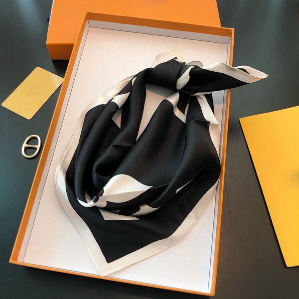 

100% silk scarf for women brand designer scarfs high qualtiy small square silk scarves size 50x50cm no box iit4q, Blue;gray