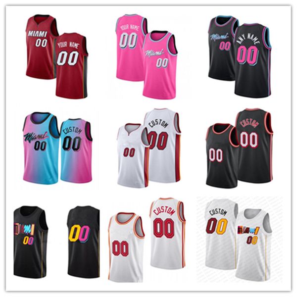 

custom miami men women youth heat jersey kyle 7 lowry jimmy 22 butler victor 4 oladipo 13 bam adebayo tyler 14 herro 55 duncan robinson bask, Black;red