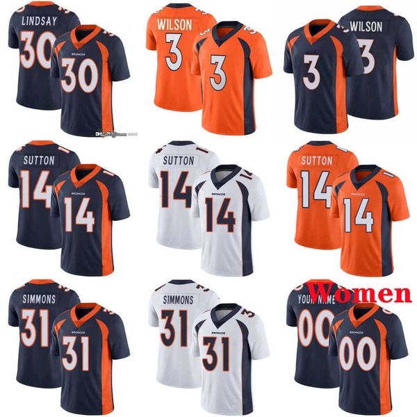 

denver''broncos''men women youth 3 russell wilson 2 patrick surtain ii 14 courtland sutton 7 john elway 31 justin simmon, Black;red