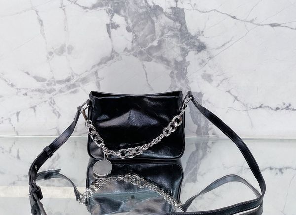

women's black leather shoulder bags luxury crossbody bag handbag fashion designer bag coin messenger wallet chain decoration adjustable