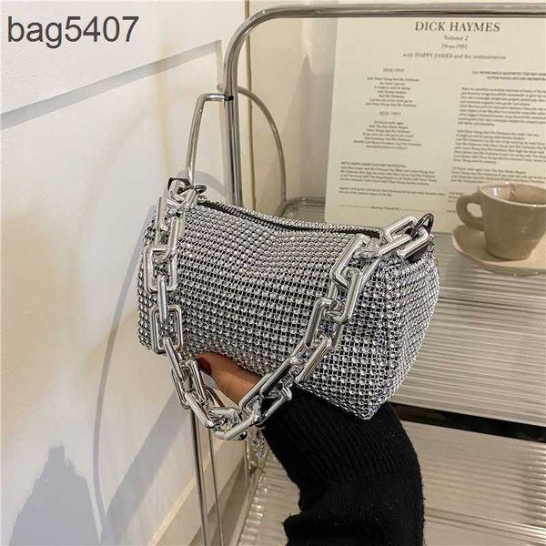 

2023 women's diamond bag 70% discount wholesale retail small in spring and summer new trend personalized color pillow chain single shou