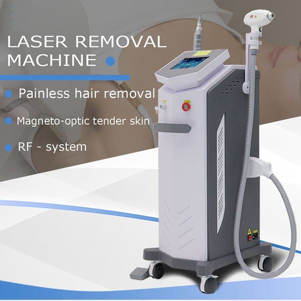 

2023 hair removal picosecond laser tattoo removal machine with 3 wavelengths 808nm 755nm 1064nm, Black
