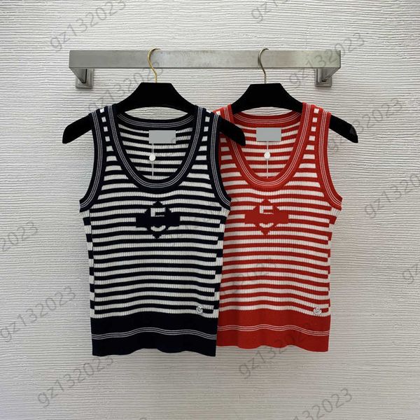 

fashion womens t-shirts striped letter embroidery sleeveless suspenders halter vest v-neck tight pullover joker shirts designer brand women, White