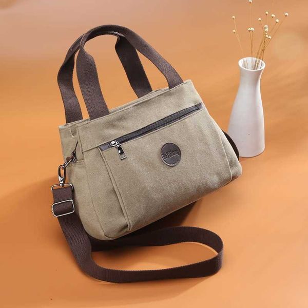 

leisure womenbag canvas womenportable one shoulder messenger bag large capacity multi compartment fb-078