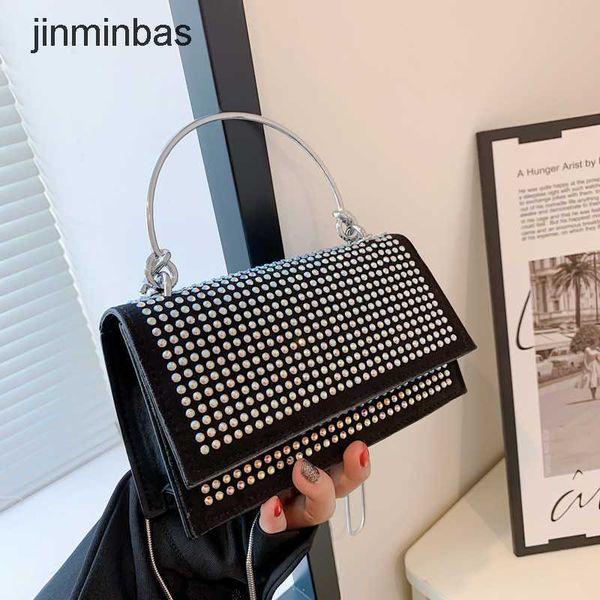 

2023 new drill bag 80% discount wholesale and retail crossbody women's small square one shoulder fashion bright diamond leisure summer