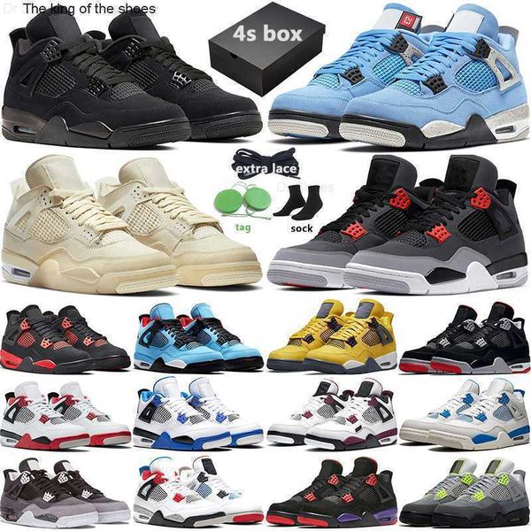 

with box 4s black cat basketball shoes university blue infrared sail cool grey cactus jack mens trainer
