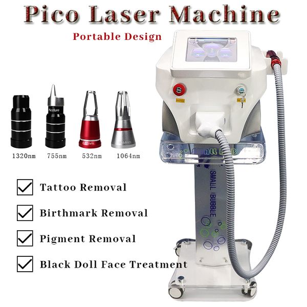 

portable design tattoo removal pico laser beauty machine non-invasive treatment eyeline remover skin rejuvenation, Black
