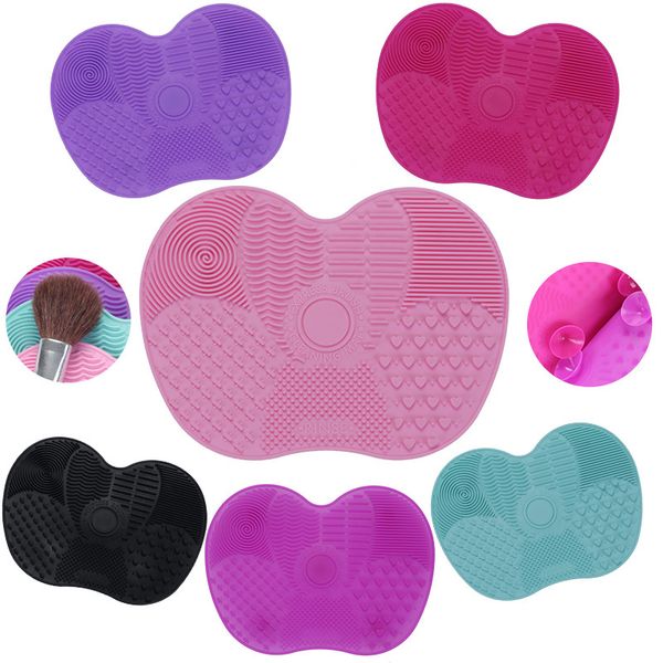 

cotton silicone brush cleaner cosmetic make up washing gel cleaning mat foundation makeup brushes cleaner pad scrubbe board