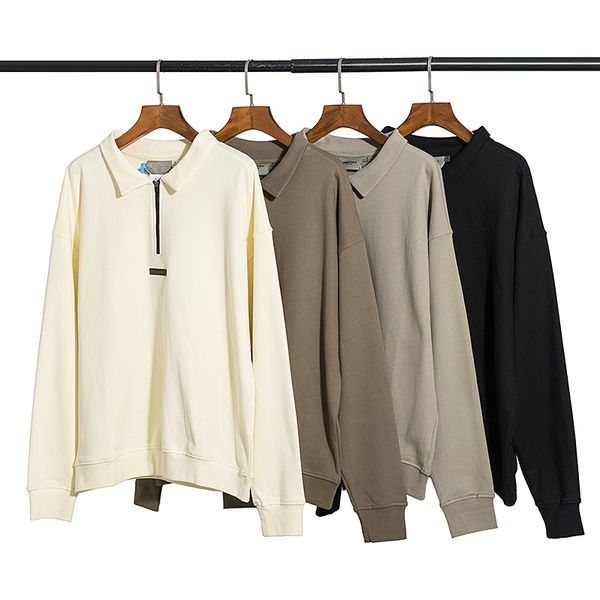 

men's half zip lapel shirt & sweatshirt famous designer letter shirt black pullover casual sweater'