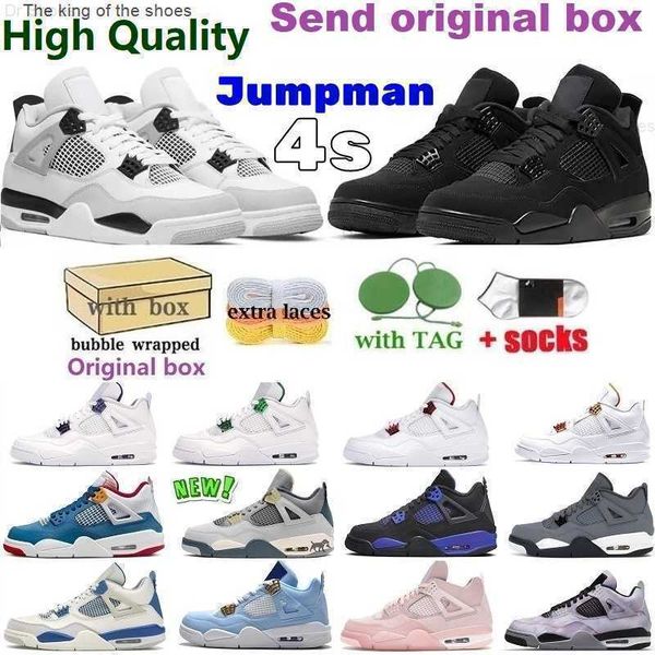 

4 retro basketball shoe 4s military black blank canvas university blue white cement sail back cat mens trainer outdoor sports sneakers with