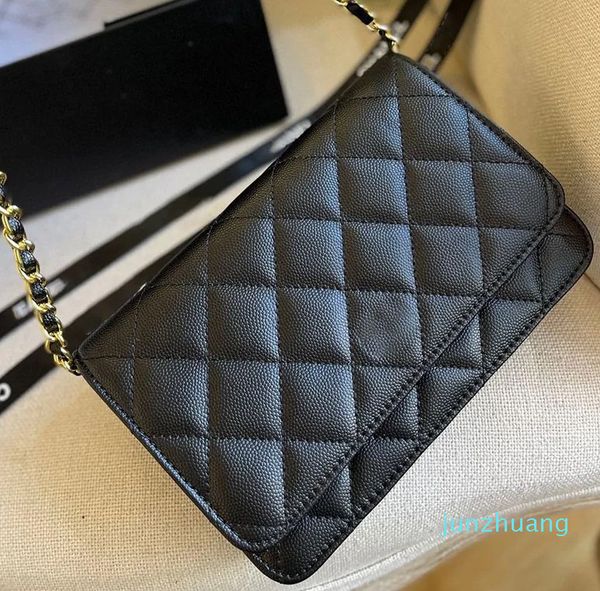 

cc bag designer cf caviar shoulder bag woman wallet fashion luxurys black gold chain crossbody long strap clutch flap handbag zipper lady pu