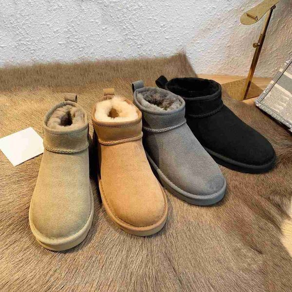 

womens classic ultra mini boots australia designer platform boot tazz tasman fur slippers ladies fashion suede wool winter thick bottom, Black