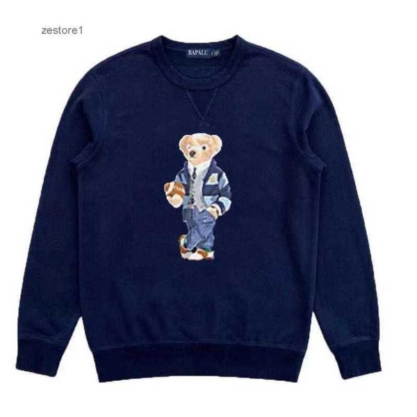 

print bear sweater us size sweatshirts thick cotton tracksuits men long sleeves sweat shirt uygc, Black