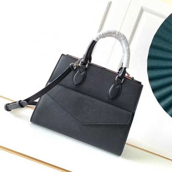 

customized genuine leather tote bags black cowhide shoulder bags for women designer handle purse 2023 handbags brand name