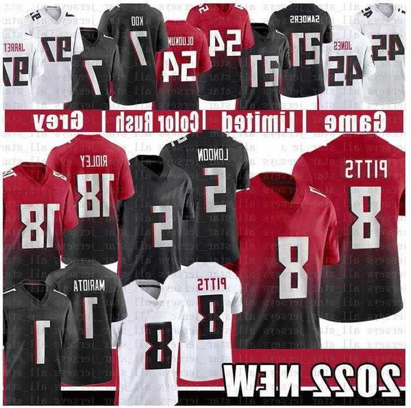 

jersey football atlanta''falcons''17 olamide zaccheaus 12 khadarel hodge 5 drake london 54 rashaan evans 97 grady jarret, Black;red