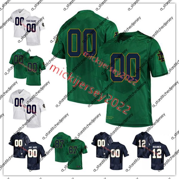 

american college football wear custom stitched football jersey mens youth joe montana mike mcglinchey manti te'o stephon tuitt tim brow, Black