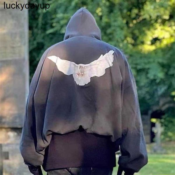 

designer men's hoodies sweatshirts kanyes luxury hoodies three name peace printed mens womens fashion brand hoodie, Black