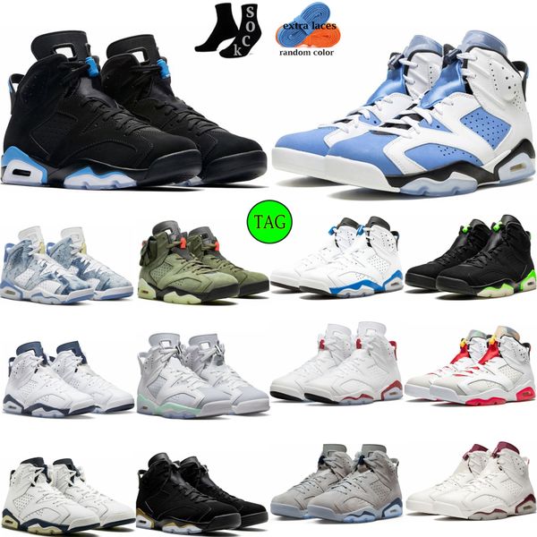 

men women 6s basketball shoes jumpman 6 unc white midnight navy british khaki olive bordeaux bredacid wash denim foam mens trainers sports