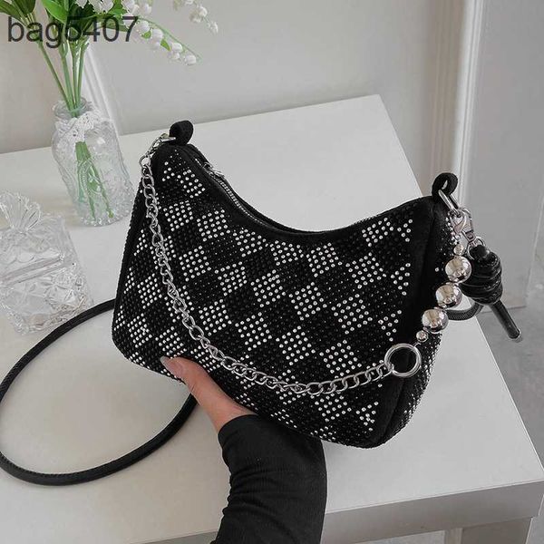 

2023 women's diamond bag 70% discount wholesale retail female new fashion chain simple trend crossbody shoulder small square