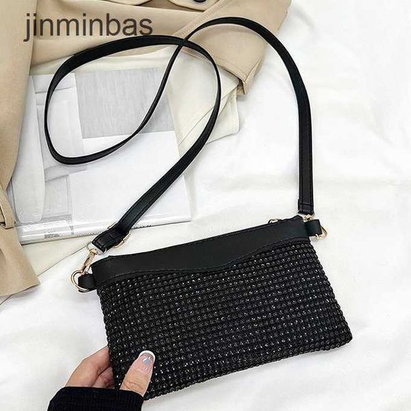 

2023 women's diamond bag 55% discount wholesale retail new style dinner set rhintone fashion with zipper handbag foreign solid cross bo