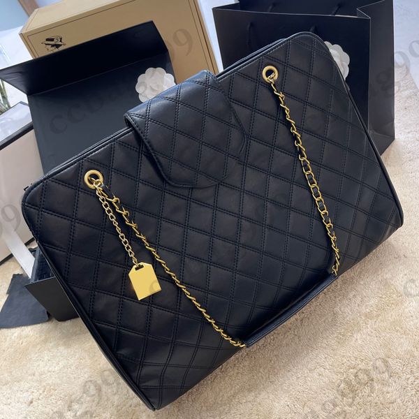 

vintage black large capacity quilted designer bags classic lambskin crossbody shopping totes bag womens multi pockets coins pueses kangpeng