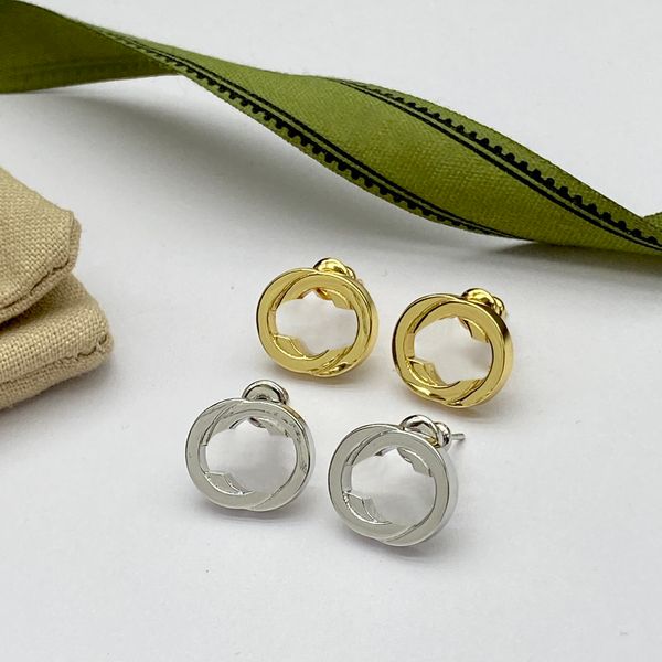 

women designer earrings stud gold 925 sliver earring fashion jewelry hoop earrings luxury boucles doreilles wedding g ear earring 22012173d, Golden;silver