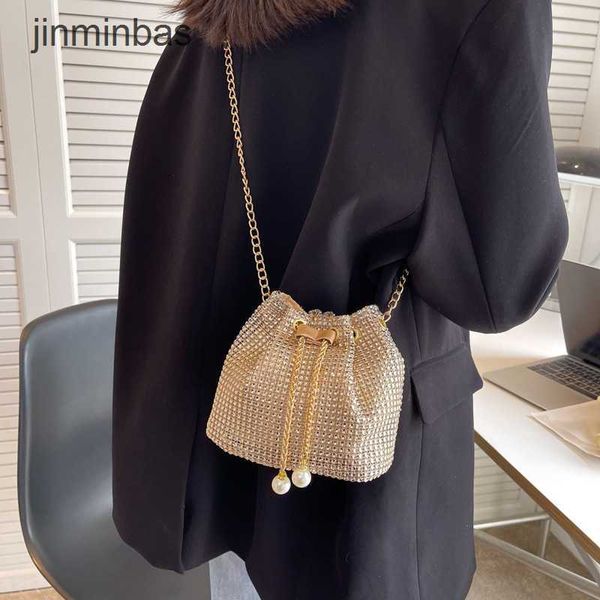 

2023 fashion diamond bag 60% discount wholesale retail bucket female new korean version foreign style chain single shoulder msenger armpit r