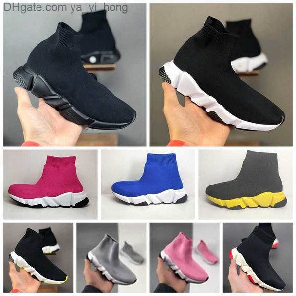 

fashion boys girls sock kid casual baby shoes youth outdoors sports shoes paris designer triples light breathable black white classic pink y