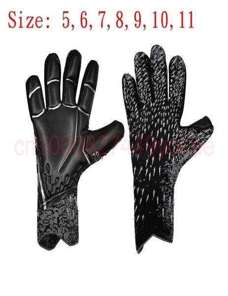 

4mm latex thickened soccer goalie professional football goalkeeper gloves kids children 2206162908813, Black