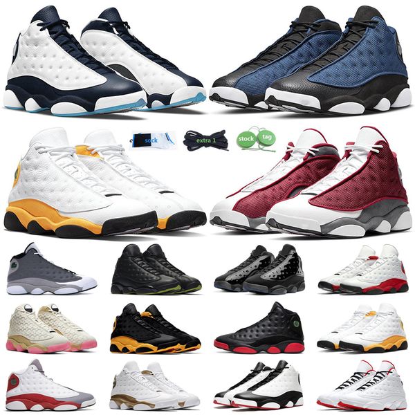 

2023 13 basketball shoes black flint 13s del sol playground navy university blue black cat court purple starfish women mens trainers sneaker