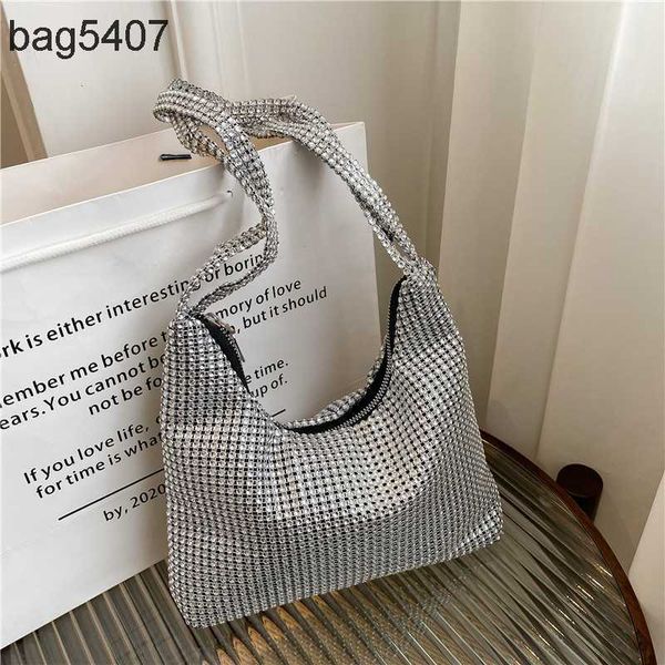 

2023 women's diamond bag 70% discount wholesale retail new studded fashion personalized simple handmade underarm single shoulder handba