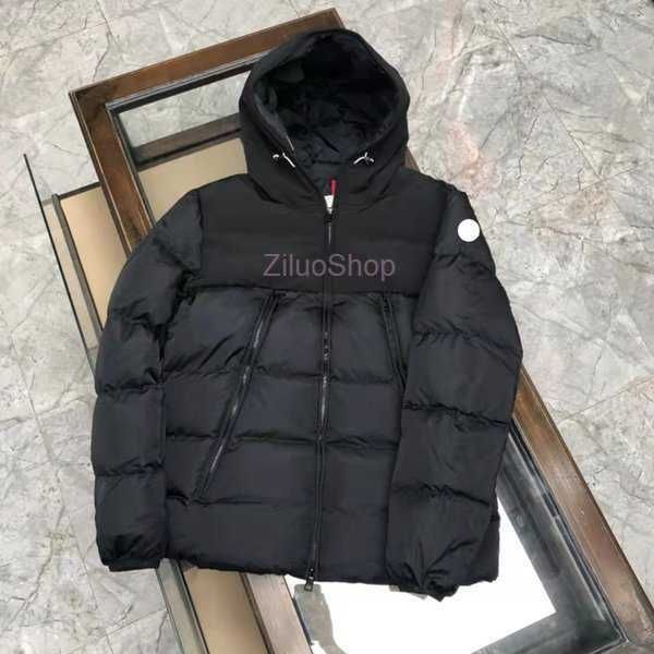 

designer montcla mens down jackets neckline letter embroidered womens hooded winter coats parkas arm badge thick outerwear maya puffer bz9n, Black;brown