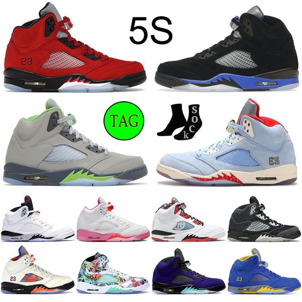 

og 5 5s basketball shoes jumpman 5 retro unc green bean raging bull red racer blue wings 3 dark concord black metallic quai 54 sail 5s desig