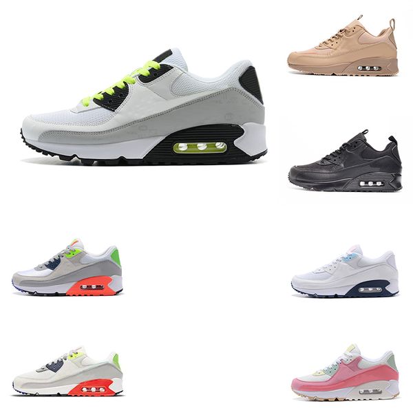 

90 90s Mens Running shoes OG designer Bred AM Total Be True Camo Green Grape Infrared London men trainers Sneakers max, 19