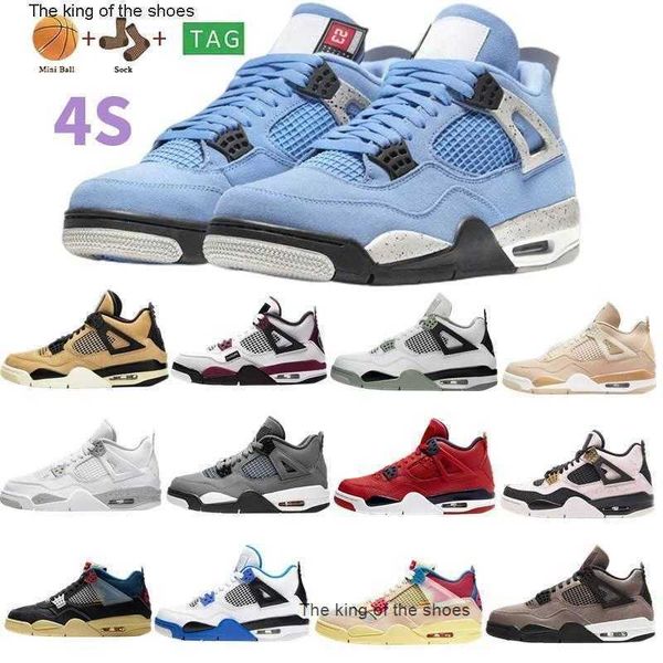 

2022 university blue 4s mens basketball shoes white guava ice oreo sail metallic fire red black cat shimmer cactus jack men women sneakers