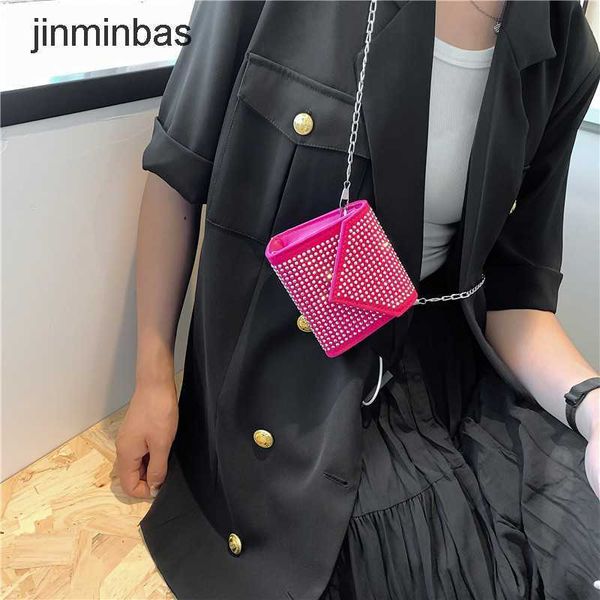

2023 new drill bag 80% discount wholesale and retail spring summer mini women msenger super fire diamond chain mobile phone casual shoulder