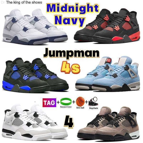 

mens 4 retro basketball shoes jumpman 4s sneaker midnight navy military black cat red thunder game royal university blue white oreo bred men