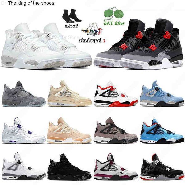 

size 7-13 mens womens trainers 4 4s basketball shoes white oreo infrared fire red university blue bred black