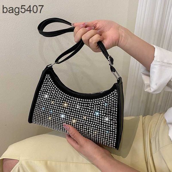 

2023 fashion diamond bag 80% discount wholesale and retail popular underarm summer new women's inlaid single shoulder msenger women