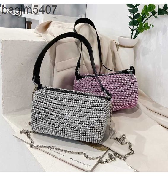 

2023 women's diamond bag 80% discount wholesale retail fashion and korean style shiny bucket leisure chain msenger portable shoulder