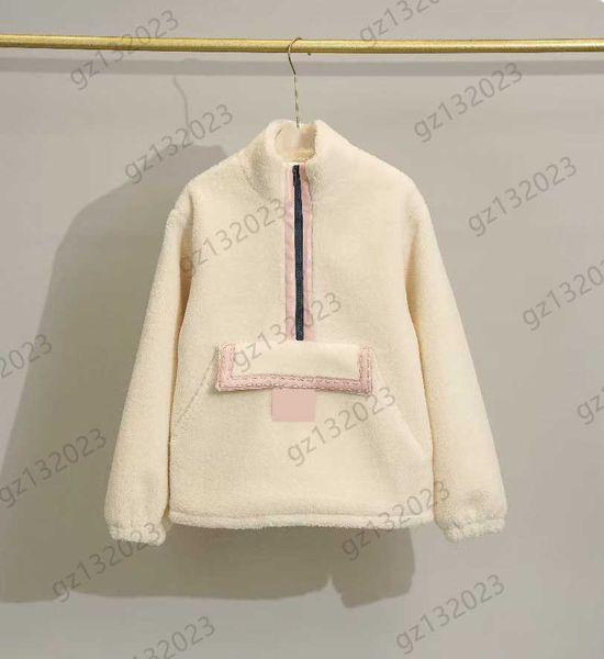 

womens sweatshirt high neck half zip design pullover sweatshirts fur integrated fabric kangaroo pocket decoration warm gentle joker women c, Black