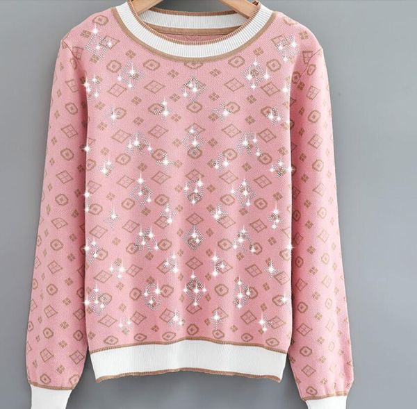 

women's knits summer autumn women's knitted sweater coat drill crew neck t-shirt designer korean fashion wholesale new, White