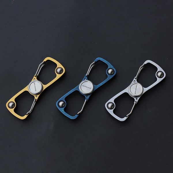 

edc hand tool ball bearing finger spinner carabiner ring keyrings key chain outdoor sports camp snap clip hook hiking fast hanging2787
