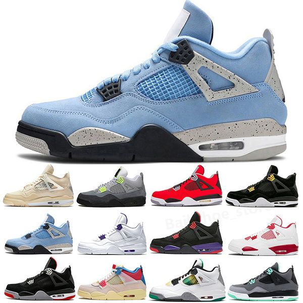 

2022 new shoes arrival wholesale jumpman 4 4s men womens basketball shoes white cement cactus jack neon court purple bred mens trainers spor
