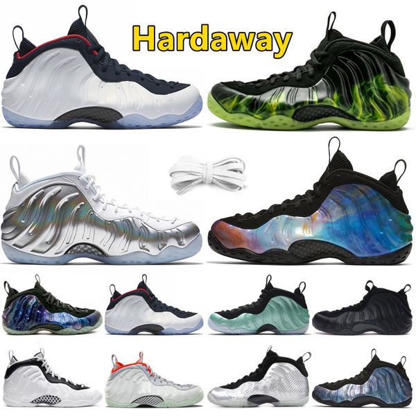 

hardaway foamposite one mens basketball shoes galaxy shattered backboard silver surfer black metallic gold pure platinum paranorman men trai