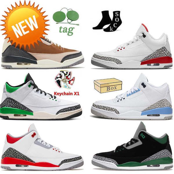 

new 2023 jumpman 3 women men new quality basketball shoes 3s luck green pine green unc katrina fire red desert elephant black gold cool