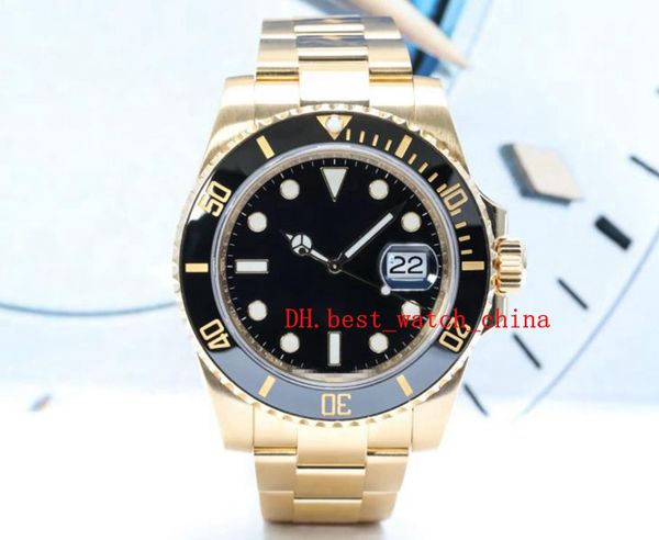 

116618ln watch series 18k gold black ceramic circle water ghost automatic mechanical men's watch asia 2813 sport sapphire glass 2022, Slivery;brown