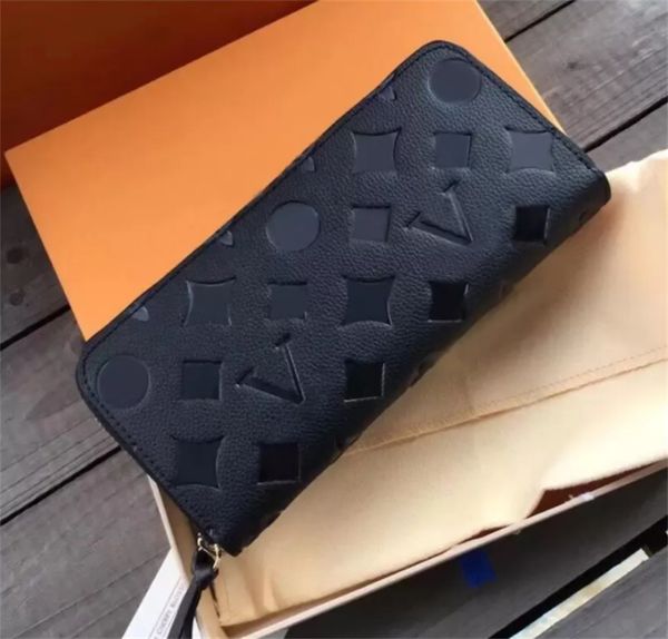

2023 fashion flowers designer zipper wallets luxurys men women leather bags classic letters coin purse original box plaid card holder m60171, Red;black