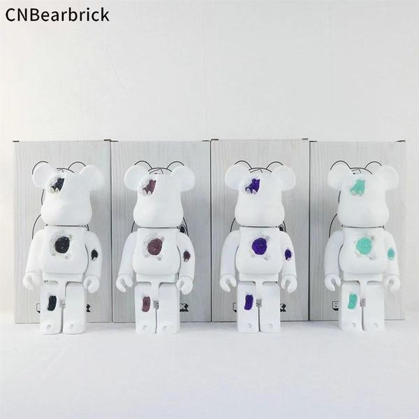 

new bearbrick corrosion crystal violence building block bear 400% erosion trend decoration toy doll hand decoration 28cm284w